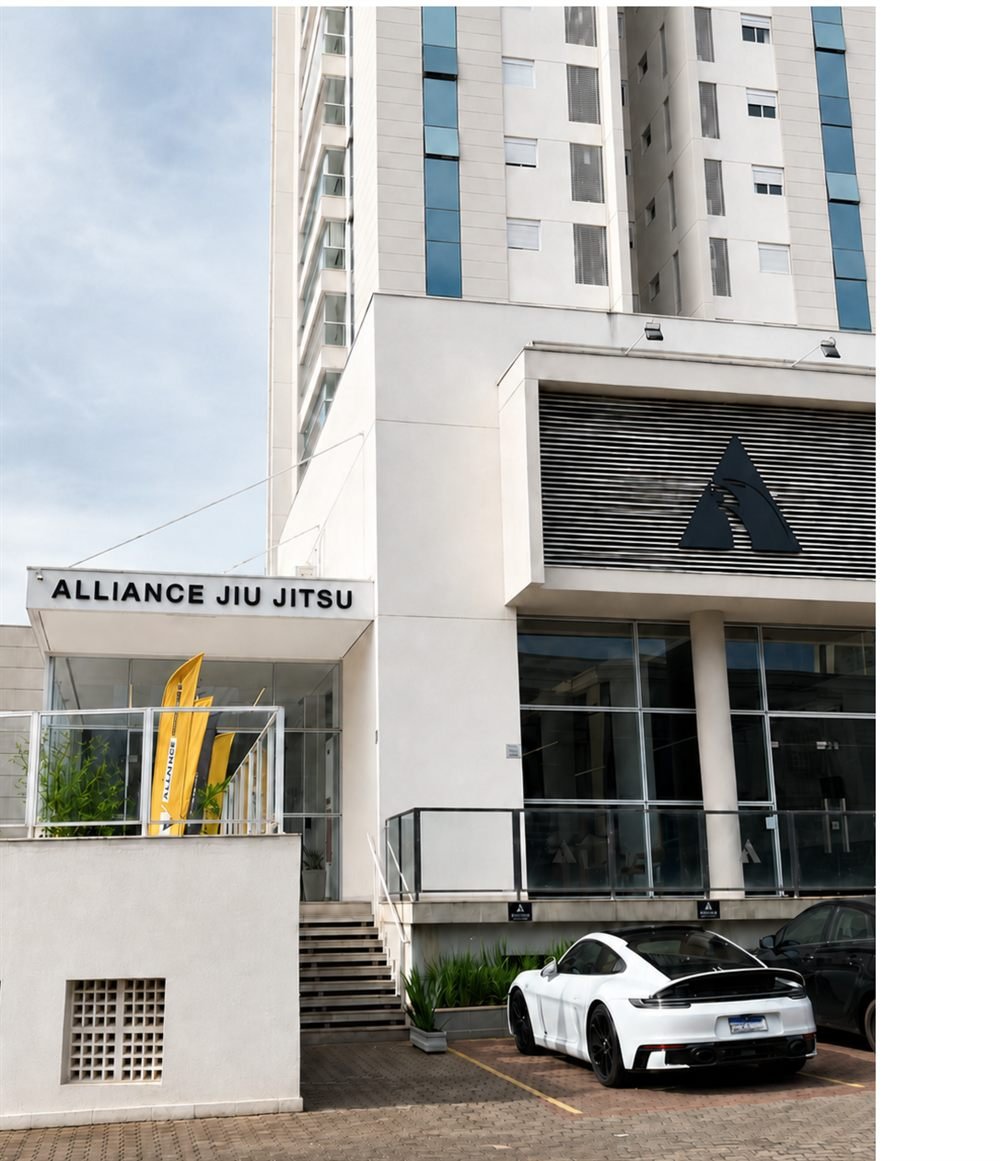 Fachada da Alliance Jiu Jitsu Botânico durante o dia